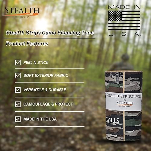 Vista 33 de Cinta silenciadora Smoke Camo Tela silenciadora autoadhesiva Ideal para silenciar todo tu equipo de caza de metal y accesorios