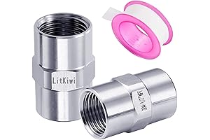 1/2" Female NPT Coupling for Piping, Brewing, and Home Applications