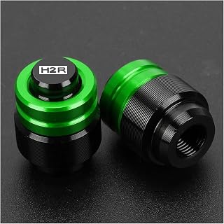 para Kawasaki para Ninja para H2R para H 2 R 2015-2024 2023 Motocicleta 8mm/10mm Tapas De Vástago De Válvula De Neumático Cubierta Tapa de válvula (Color : Verde)