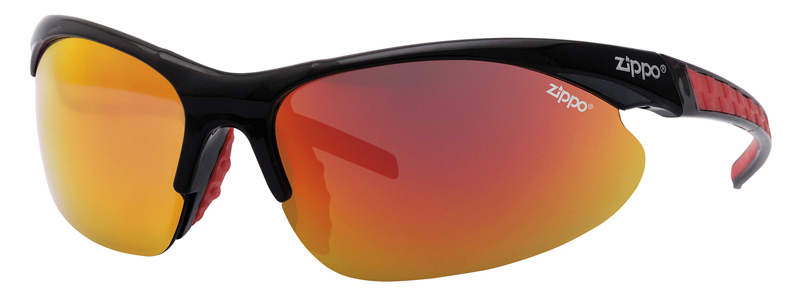 Zippo Men Sports Sunglasses - Black/Orange, One Size