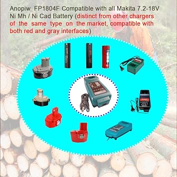 FP1804F Replace makita Battery Charger to Charge 7.2V-18V NI-MH & NI-CD Battery DC7100 / DC1410 / DC711 / DC9700 / DC9710...