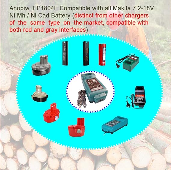 FP1804F Replace makita Battery Charger to Charge 7.2V-18V NI-MH & NI-CD Battery DC7100 / DC1410 / DC711 / DC9700 / DC9710...