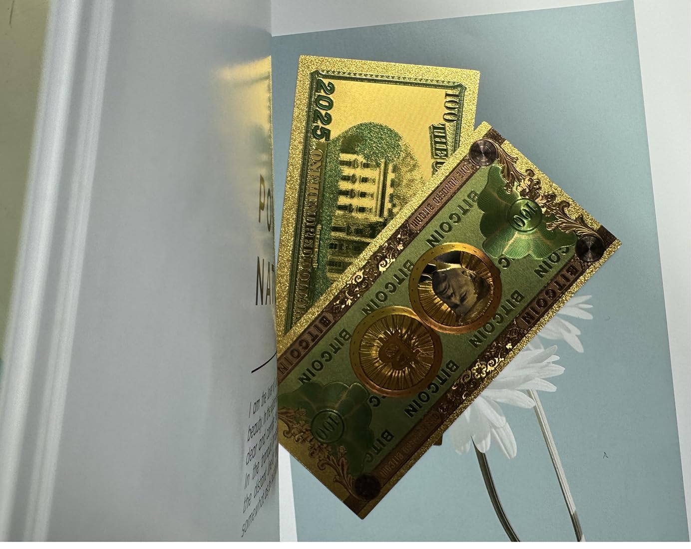 5 PCS Hundred Donald Trump Bitcoin Dollar Bills, $100 Collectible Banknotes  Colored Bill for Bookmark, Bill Note for Decoration ($100 (Set of 5)) :  Amazon.sg: Office Products