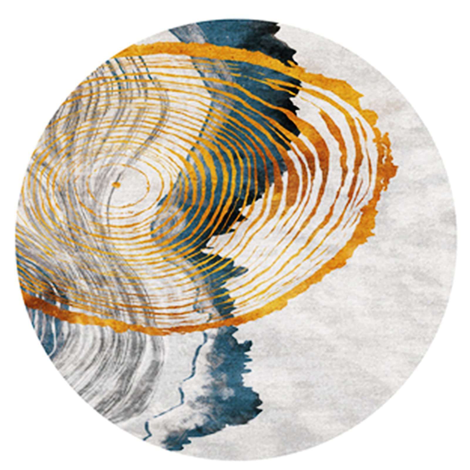 Tapis rond abstrait antidérapant et doux pour espace de jeu enfant