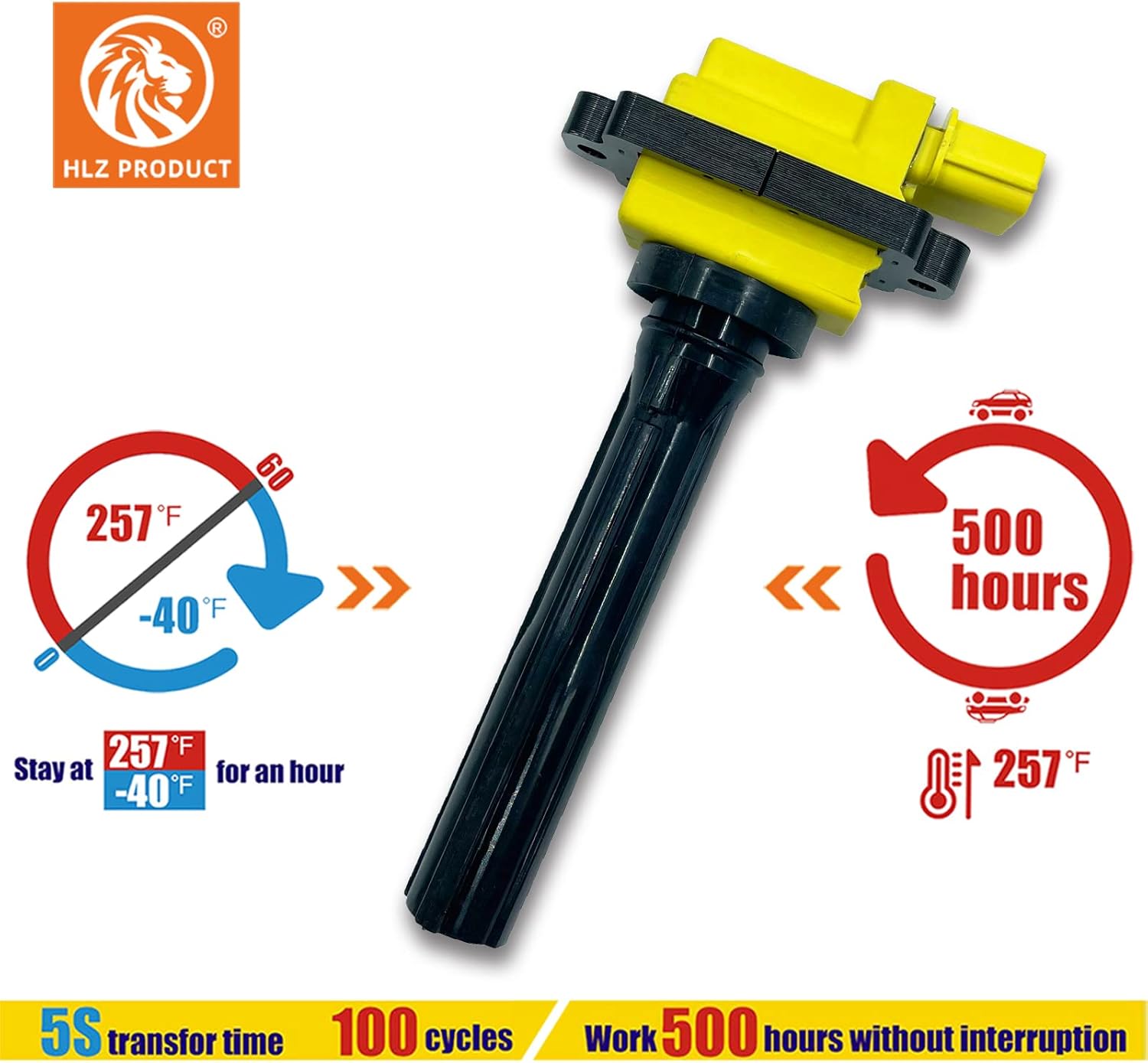 HIGH PRFORMANCE IGNITION COIL H1267A-Y UF237 33410-77E20 UF547 SET OF 6 COMPATIBLE WITH Chevrolet Tracker Suzuki Aerio Esteem Grand Vitara Sidekick Vitara XL-7 1.8 2.0 2.3 L4 2.5 2.7 V6