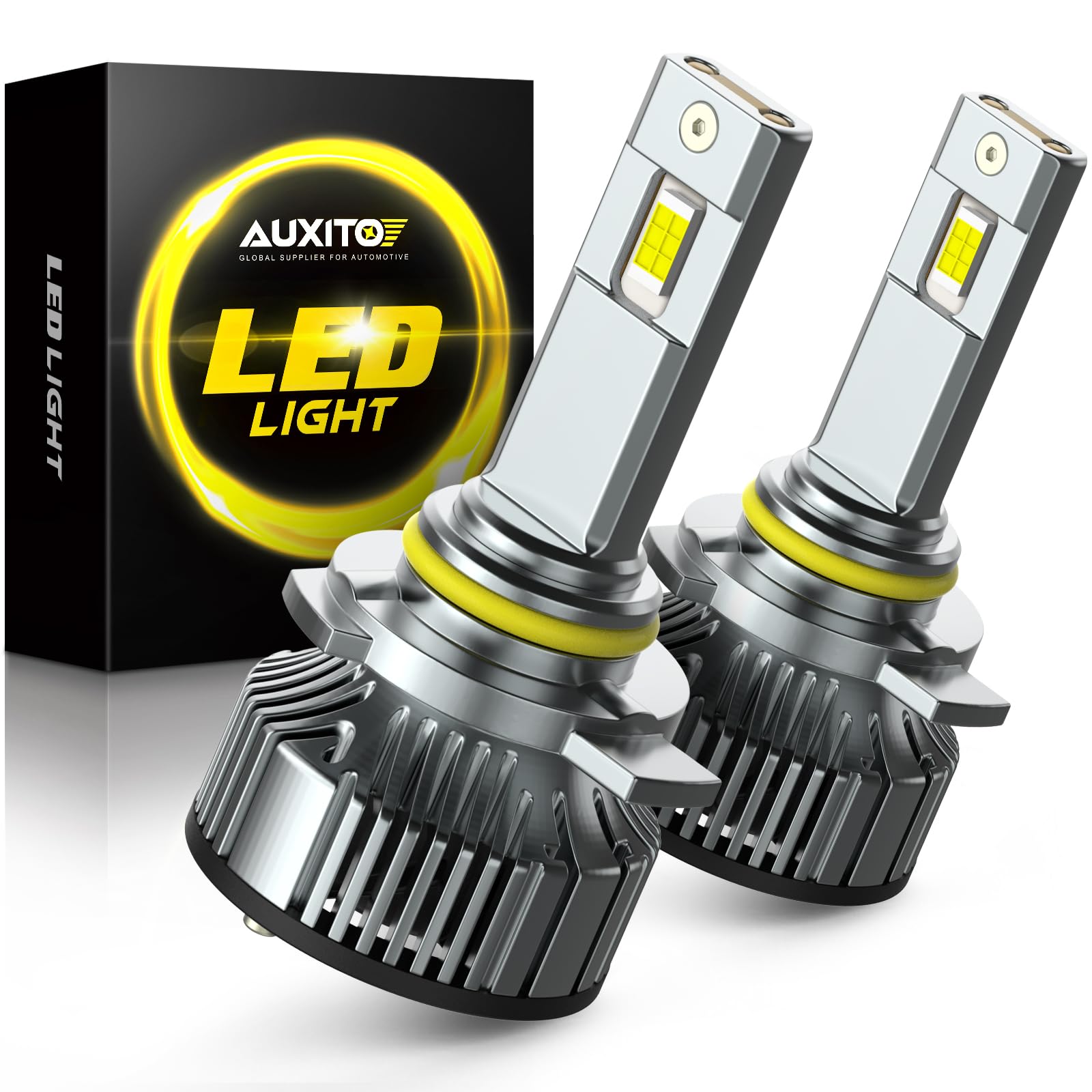 AUXITO 9012/HIR2 LED Bulbs Fog Light Bulbs, 30000LM 6500K Cool White, CSP LED Chips Fog Lamps Replacement, Play and Plug, Pack of 2
