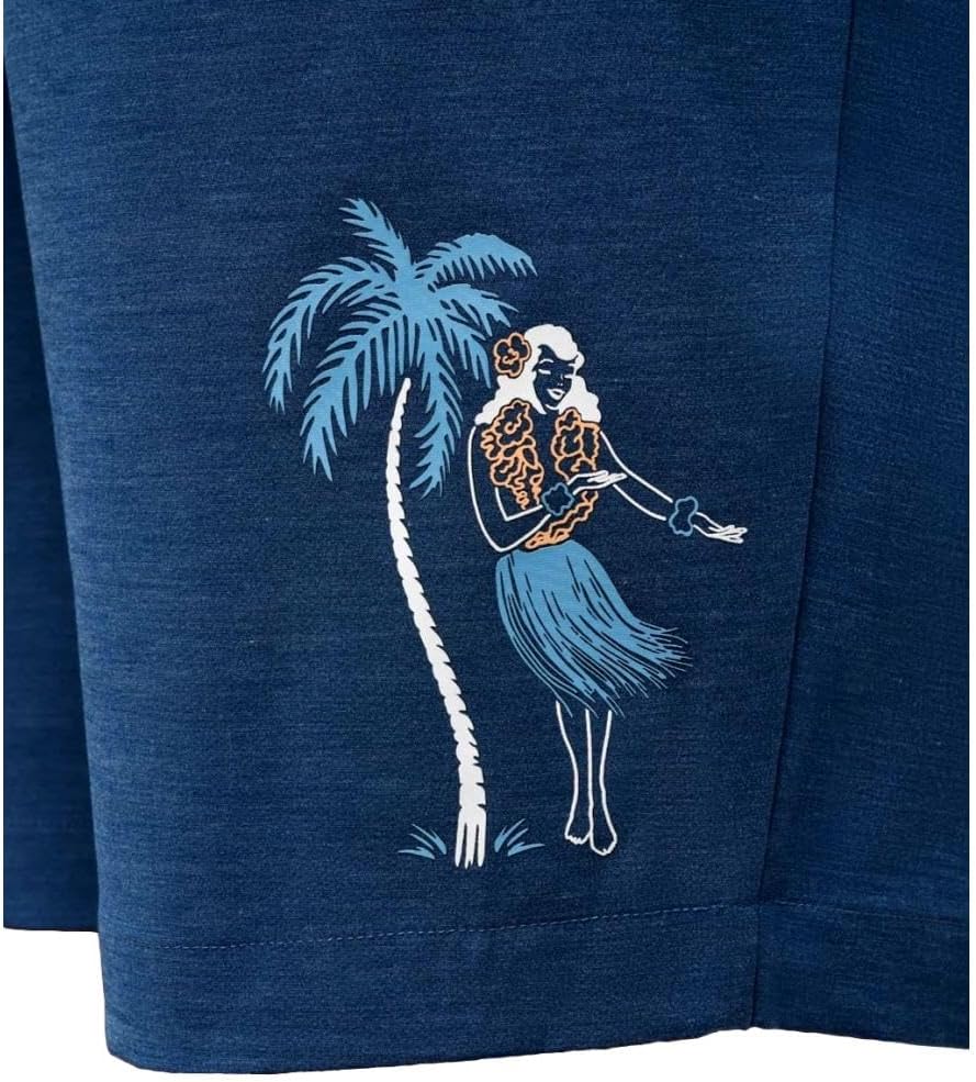 TravisMathew Men's Tech Chino Short Shorts Dark Teal Tiki 36 - Image 7