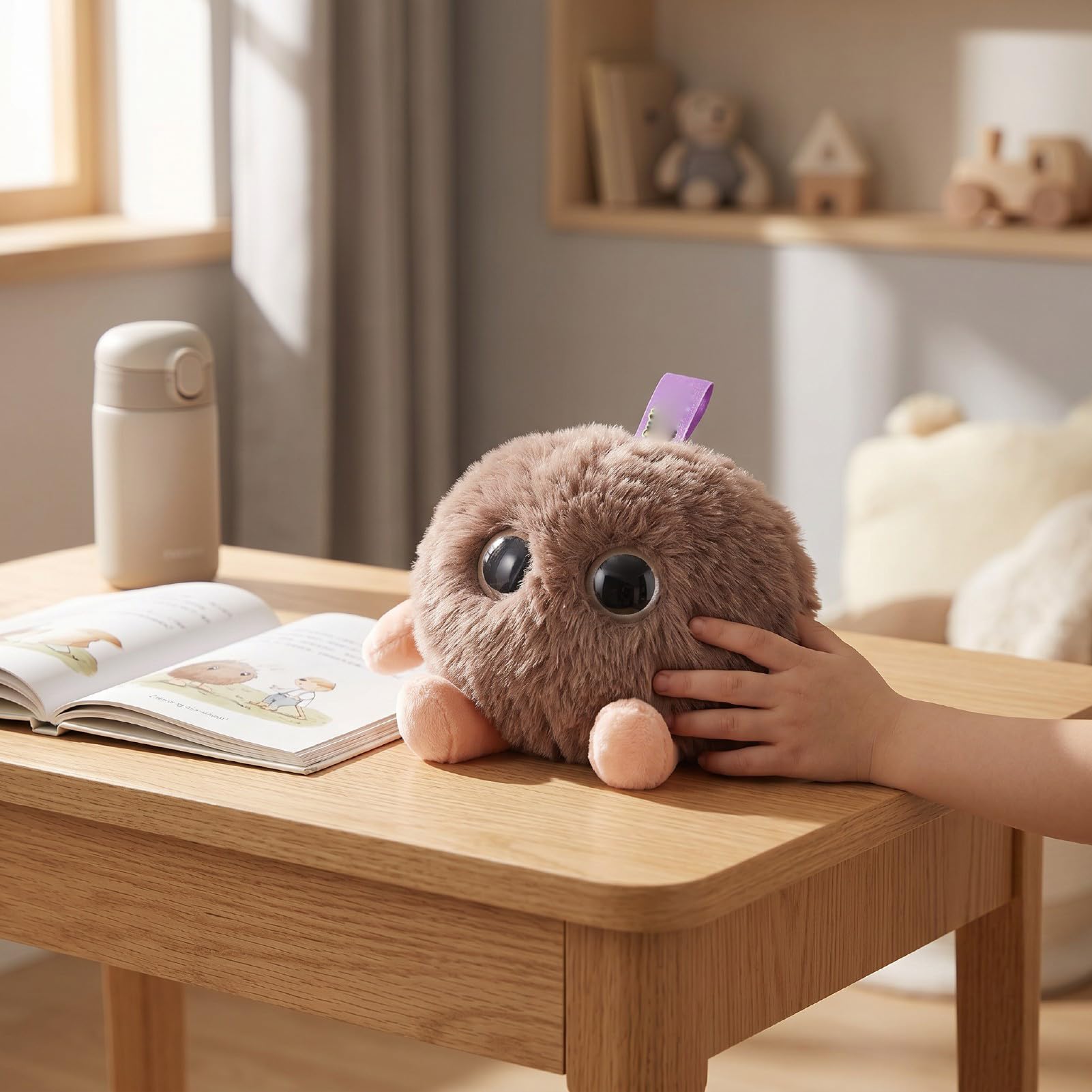 Yctze 8x10cm Juguete de Peluche Gato Inteligente AI para Niños de Aprendizaje y Apoyo Emocional Diálogo Interactivo Multilingüe con Baterí 1000MAH Carga USB Tipo C Compatible