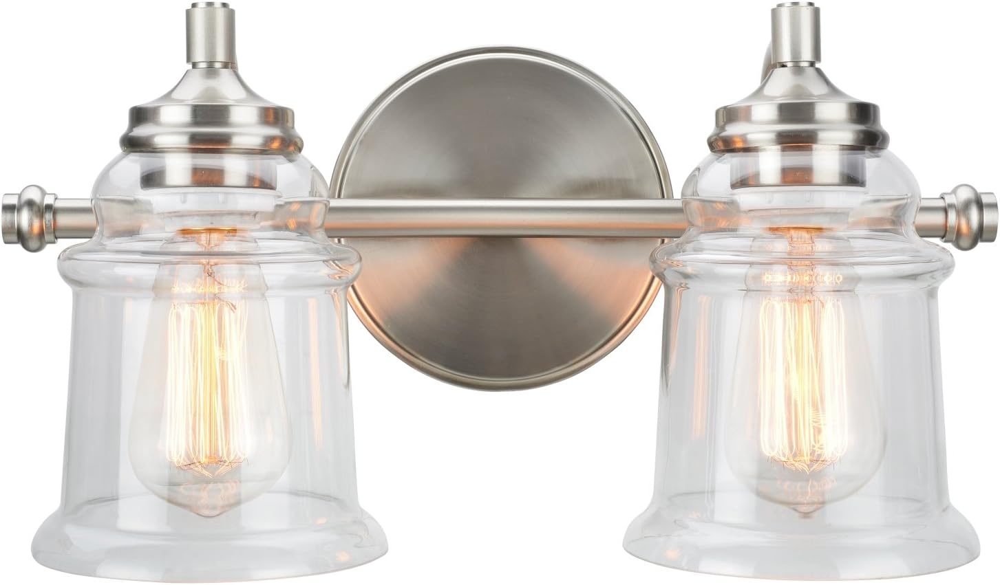 Fеаturеd Prоduсt Aspen Creative 62082, Two-Light Metal Bathroom Vanity Wall Light Fixture, 15 1/4 Wide, Transitional Design in Brushed Nickel with Clear Glass Shade Bеѕt Dеаl Prоduсt Aspen Creative 62082, Two-Light Metal Bathroom Vanity Wall Light Fixture, 15 1/4 Wide, Transitional Design in Brushed Nickel with Clear Glass Shade