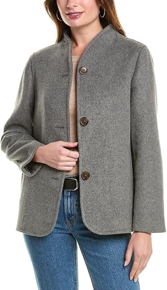 Brooks Brothers Womens Wool Blend Double Face Brushed Coat