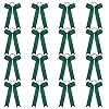 DEEKA 16 PCS Forest Green Collegiate Style Cheer Bows - Handmade Bows for Girls Teens Softball Cheerleader Sports