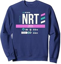 Vintage Tokyo NRT Airport Code Retro Travel Day Japan Sweatshirt