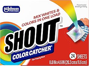 Shout Color Catcher Sheets for Laundry, Allow Mixed Washes, Prevent Color Runs and Maintain Original Clothing, 24 Count (Pack of 1)