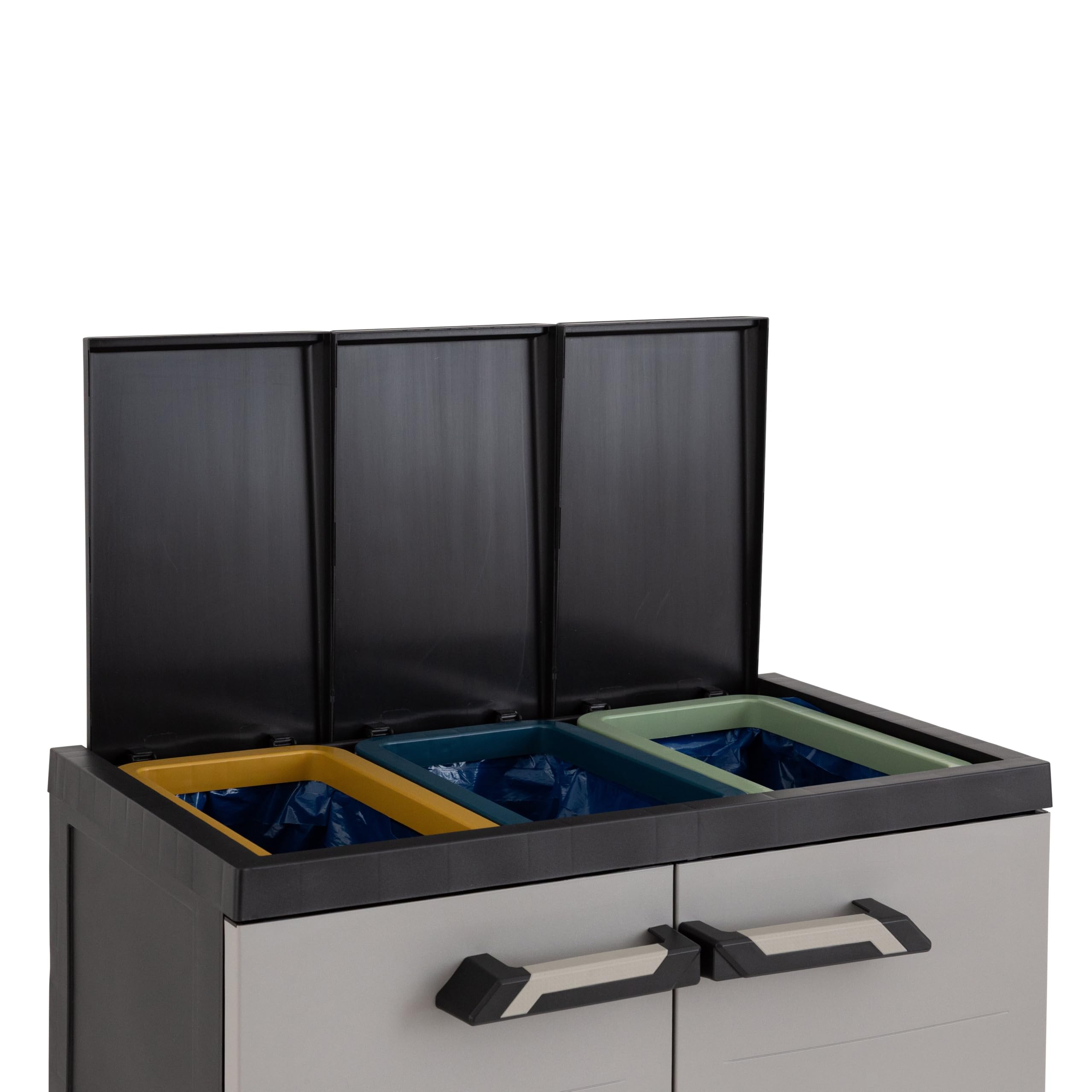 Toomax Pattumiera raccolta differenziata Prime antracite/grigio tortora 159Lt (3 spazi da 53 Lt)
