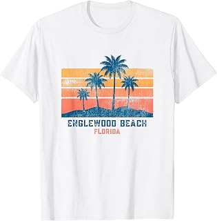 Englewood Beach Florida Retro Vintage Souvenir Vacation Sun T-Shirt