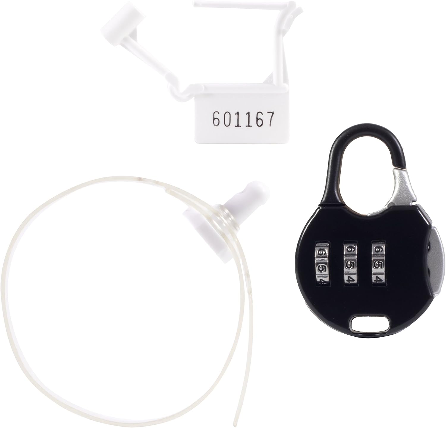 Lock-a-Willy Set Chastity Belt Number Lock Black Silicone Penis cage