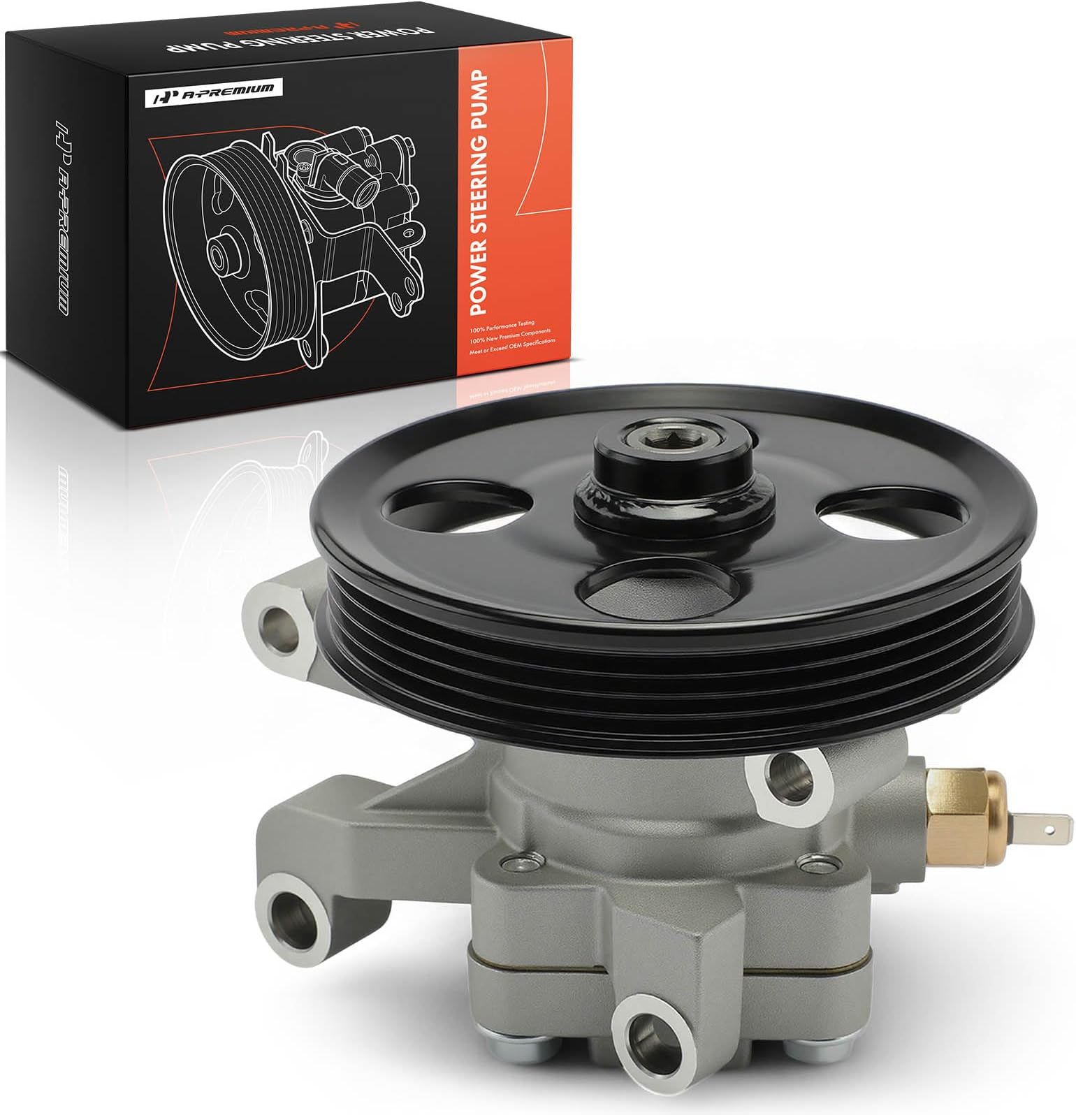 A-Premium Power Steering Pump with Pulley Compatible with Mazda CX-9 2007-2015 V6 3.5L 3.7L DOHC