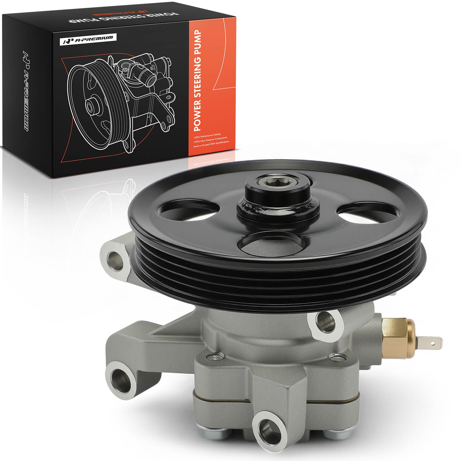 A-Premium Power Steering Pump with Pulley Compatible with Mazda CX-9 2007-2015 V6 3.5L 3.7L DOHC