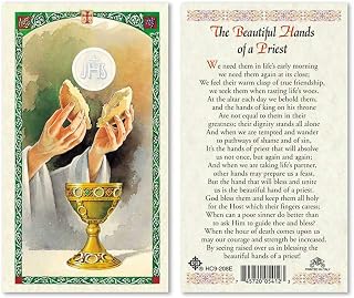 Gigi's Classy Kids Prayer to The Beautiful Hands of a Priest Laminated Prayer Cards - Pack of 25- English