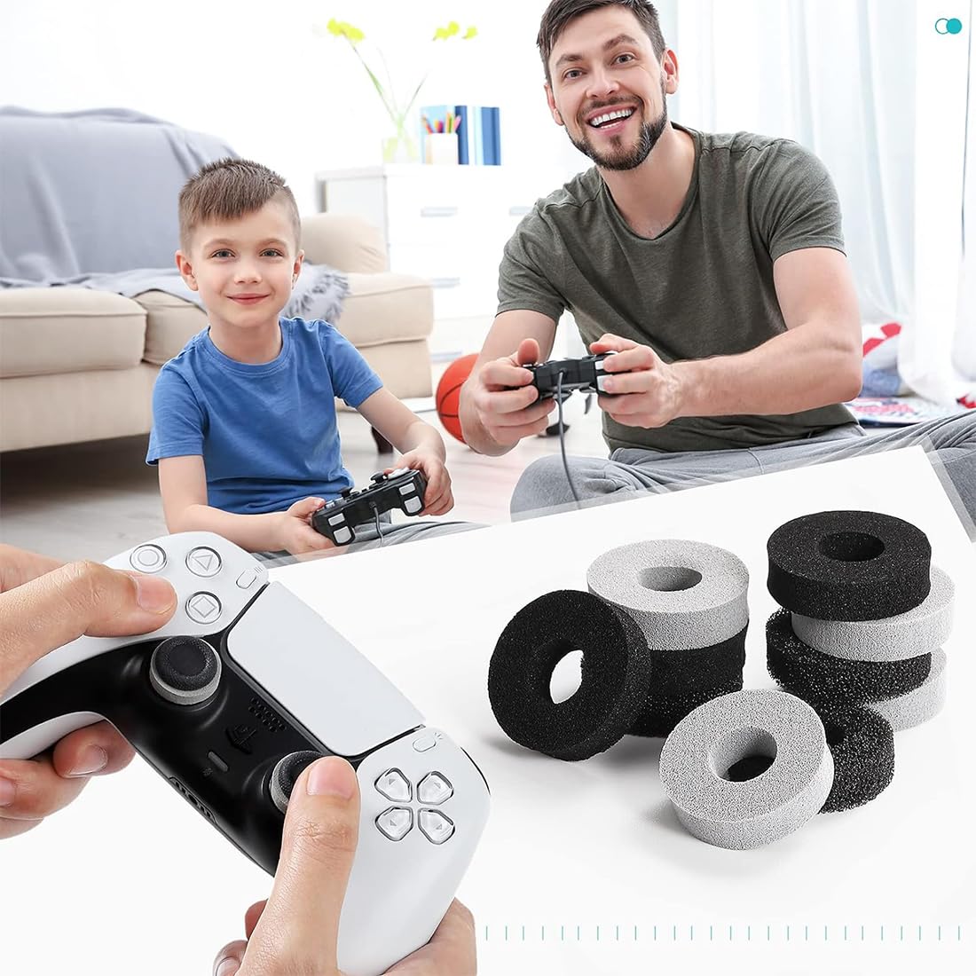 18 Piezas Precision Thumb Stick Ring Aim Assist Anillos amortiguadores Accesorios de Stick analógico para Playstation 5 Xbox One X S Switch PS5 PS4 Controller Sticks Control