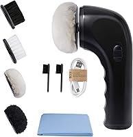 Sansent Electric Shoe Cleaner Brush Kit - Portable USB Polisher for Leather Shoes, Sneakers, Boots & Bags - Shine in 8 Minutes