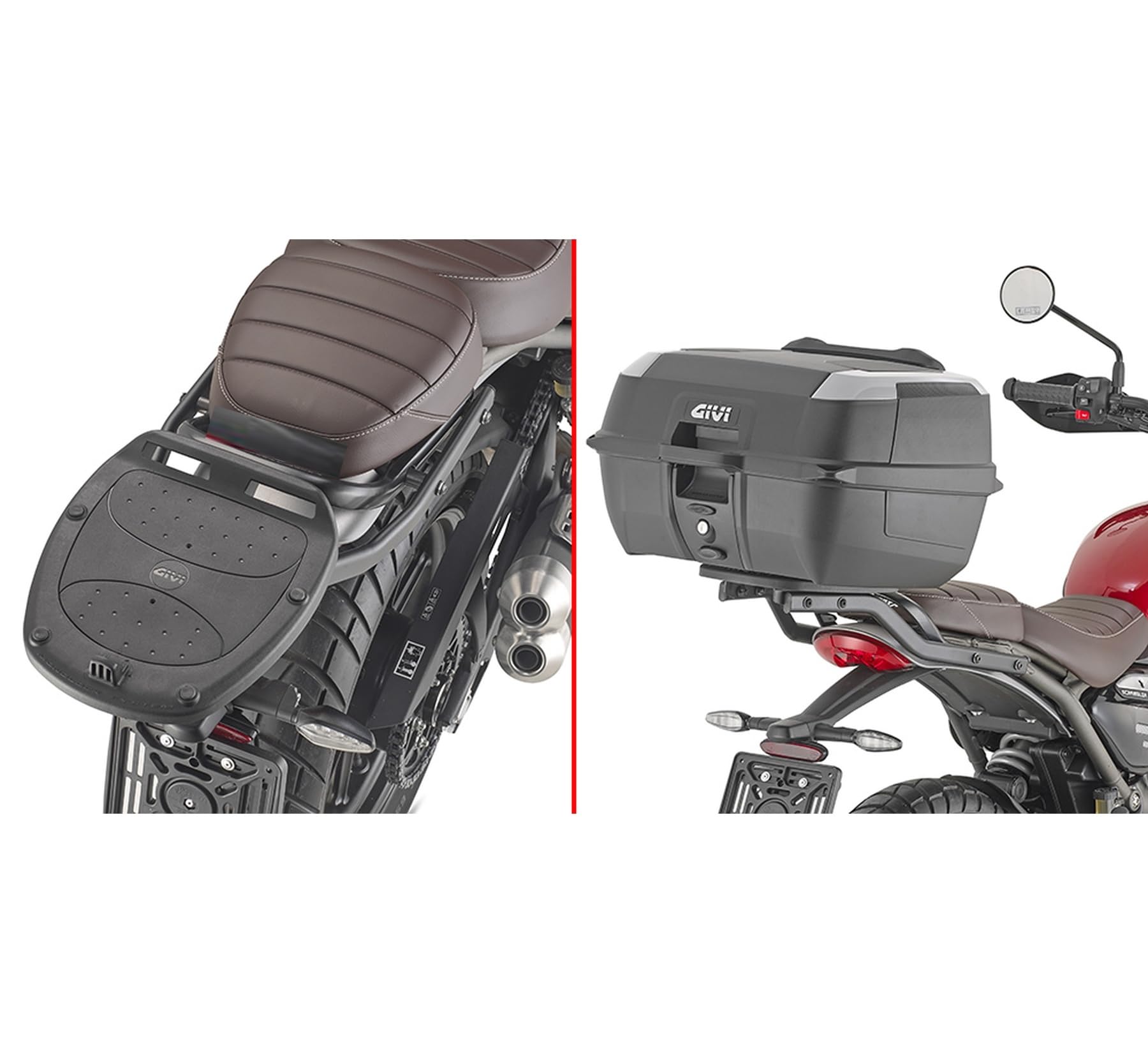 givi motorradkoffer e300n2b monolock schwarz 30 lt + träger kompatibel mit triumph speed 400 2024 mototopgun e300n2b + sr6424