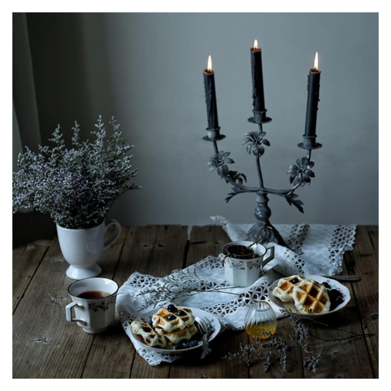 Portacandele Shabby Chic 3Arms Candle Holders for Flolwers Candlestick Decorazioni per la mensola del Camino