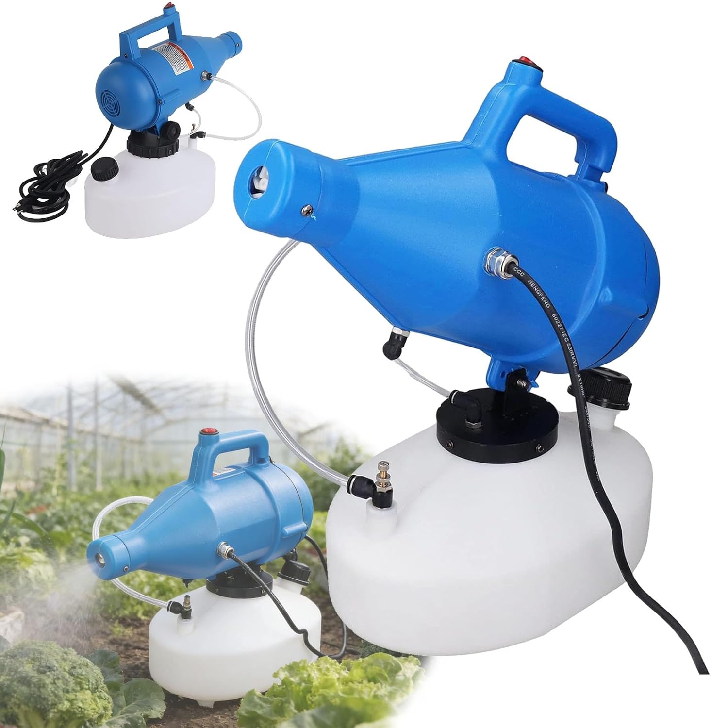 Commercial Sanitizing Sprayer, Lightweight Handheld ULV Fogger Sprayer, Handheld Fogger Sprayer with Tank (4.5L Tank) for Indoor Outdoor Working Lawn Garden