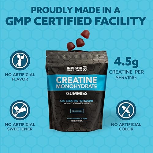 Miniatura 5 de Invigor8 Paquete completo de recuperación muscular, batido de superalimento de chocolate + gomitas de creatina, músculo magro, energía y apoyo para