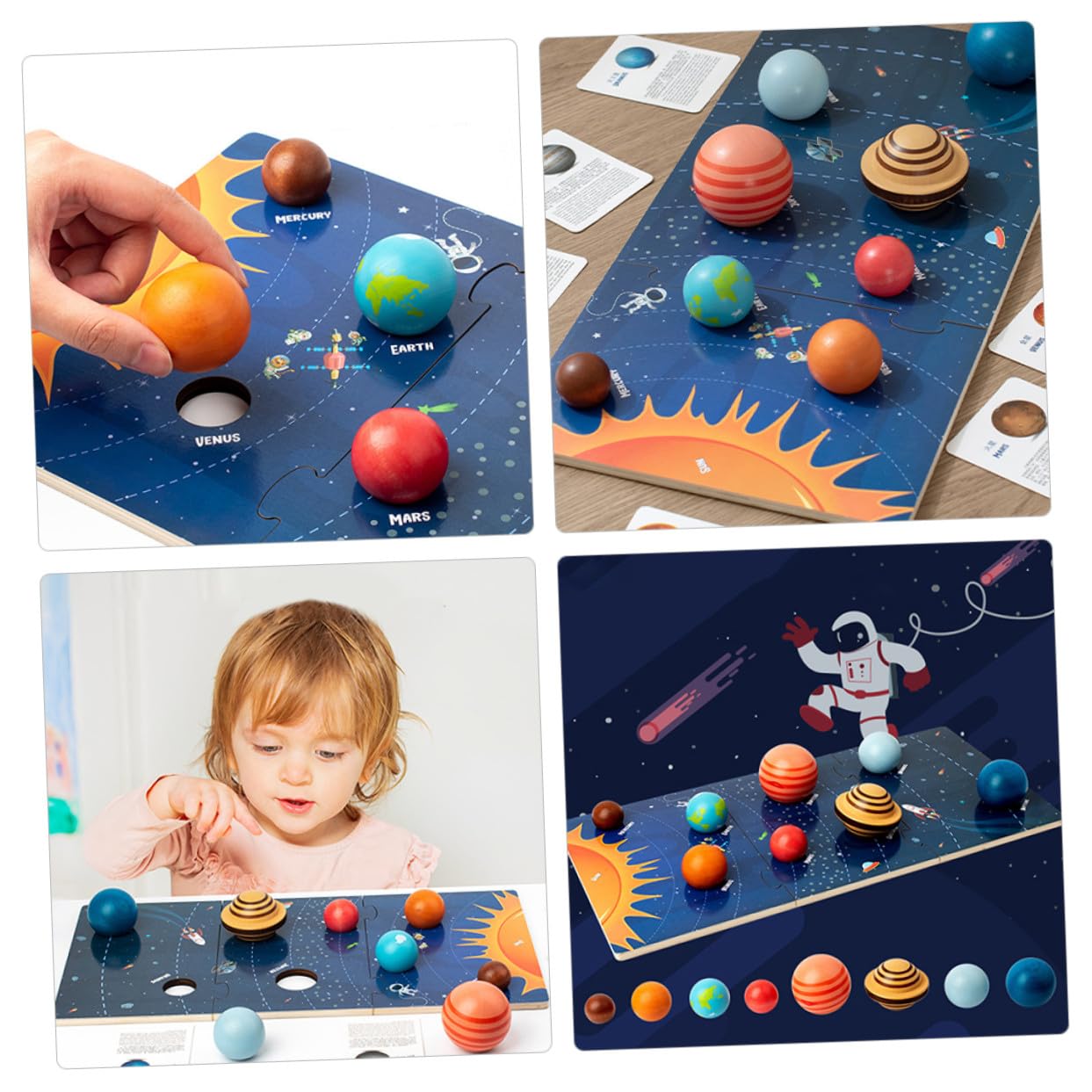 Rompecabezas del Sistema Solar 1 Set de Madera para Niños