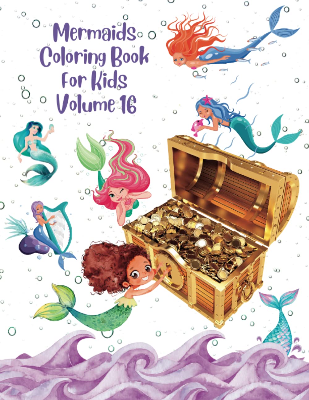 Mermaids Coloring Book For Kids Volume 16 (The Treasure Chest Collection)