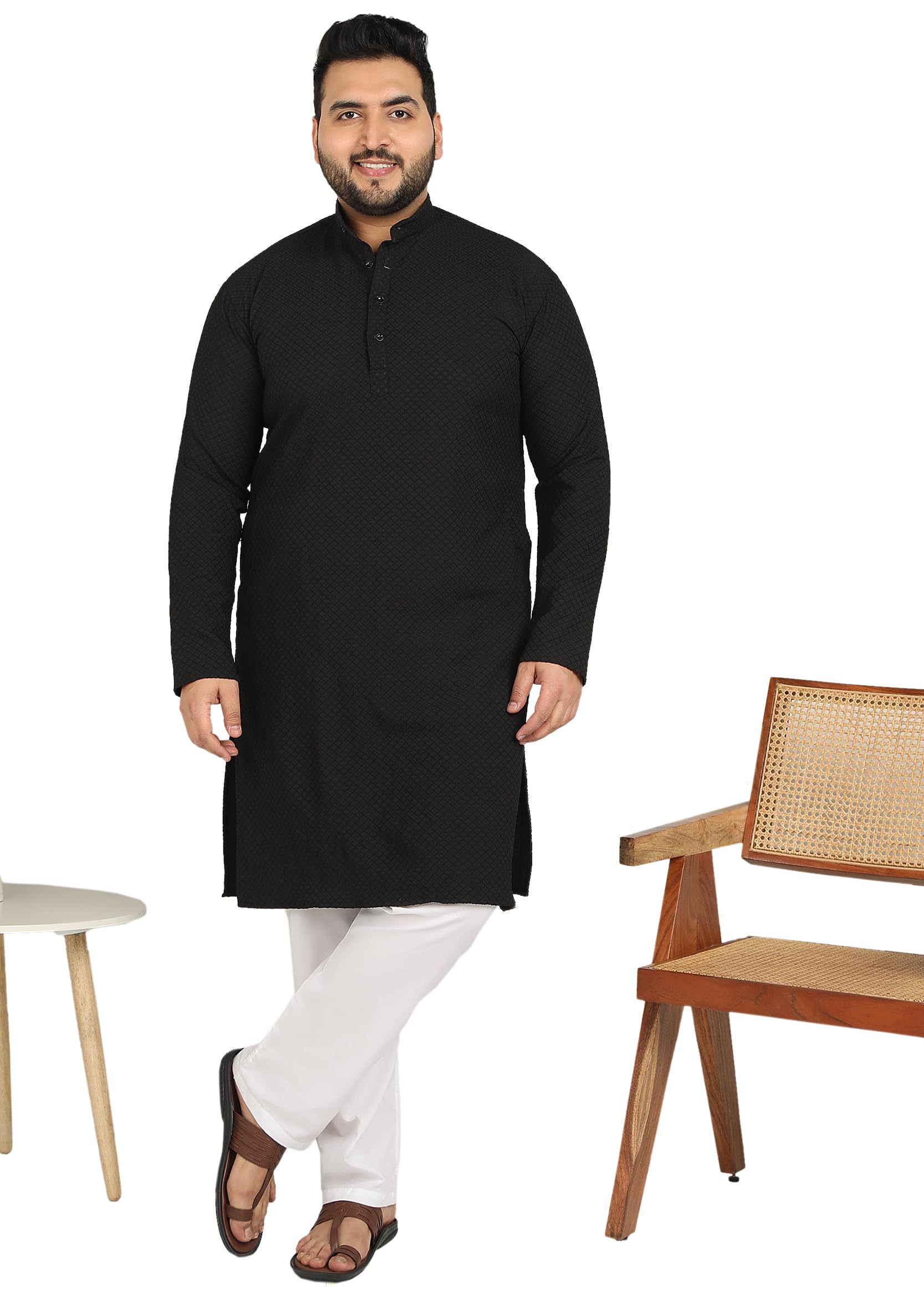 elyyork Kurta for Men Plus Size||Kurta for Men Plus Size 4XL||6XL Kurta for Men Plus Size||Plus Kurta for Men||Plus Size Kurta for Men Full Sleeve||CB-EMBK-01-picture-34