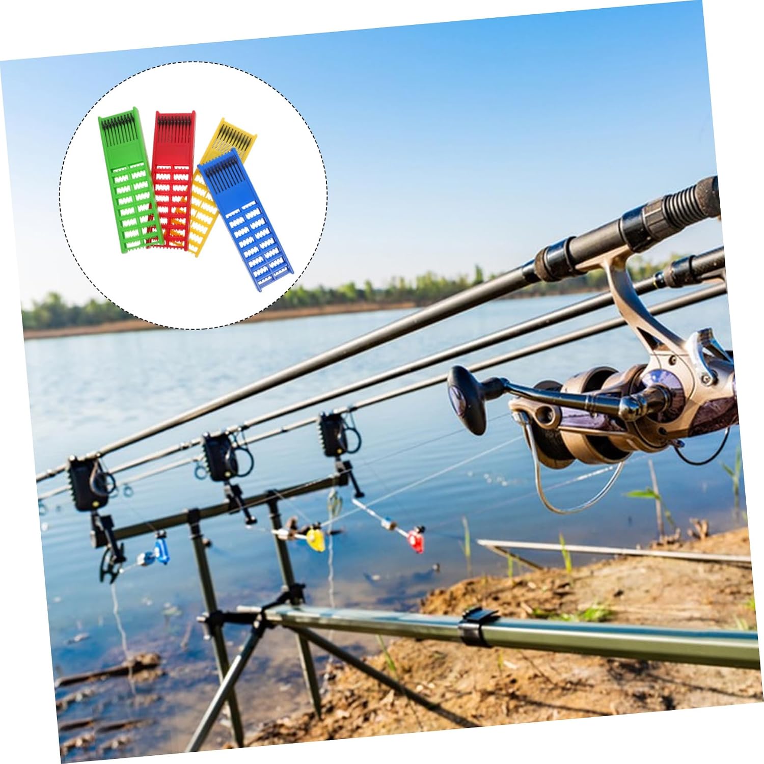 POPETPOP Fish Hook Organizer Fishing Gear Hooks Fishing Tackle Tool Fishing Line Winders Fishing Line Keeper