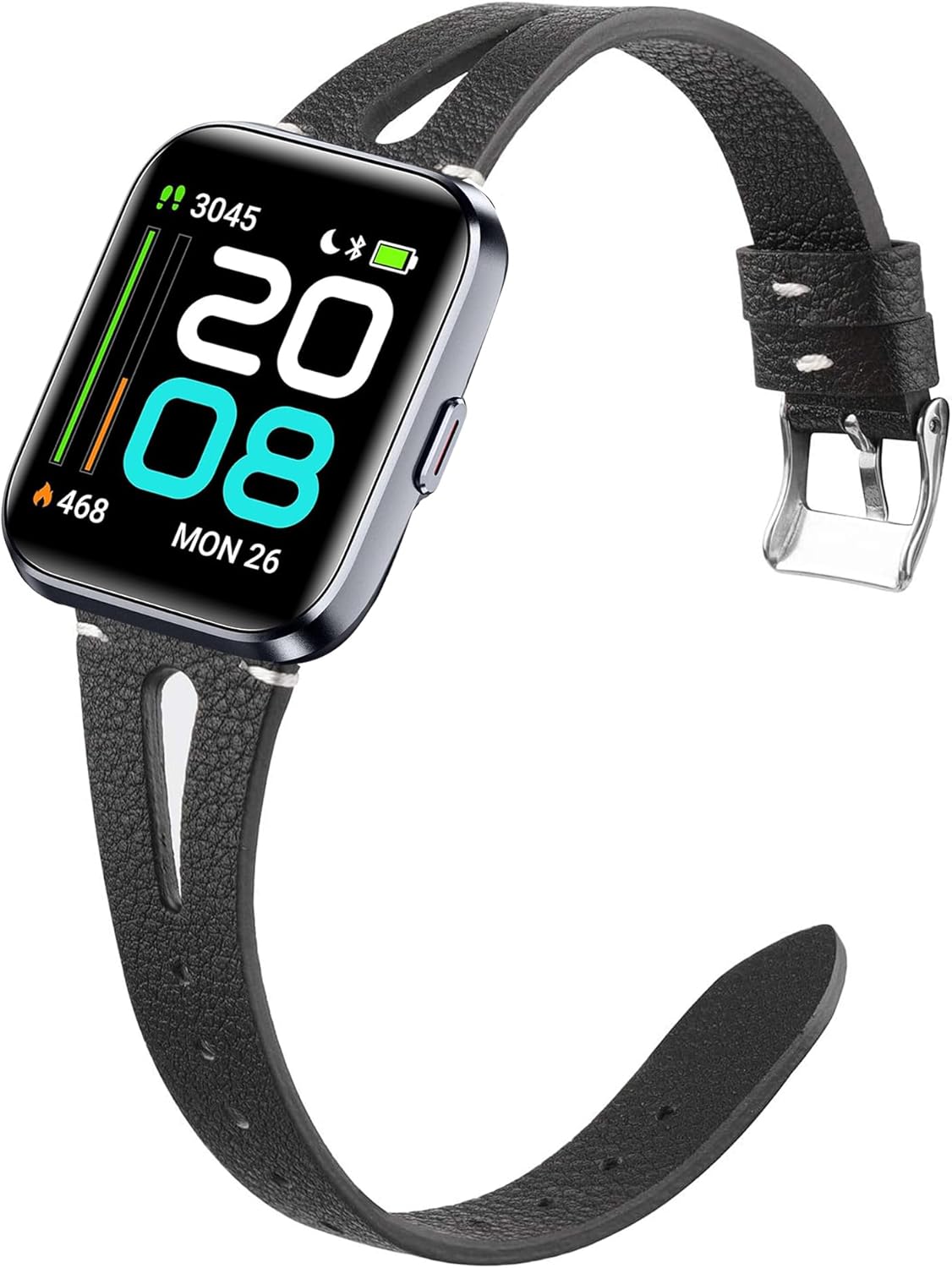 Lamshaw ID208 Plus Smart Watch Band, Slim Vintage Leather