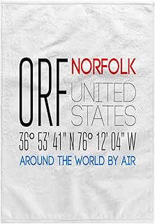 3dRose - International Airport Code ORF, Norfolk, Virginia, United States - Towel - (twl-347429-1)