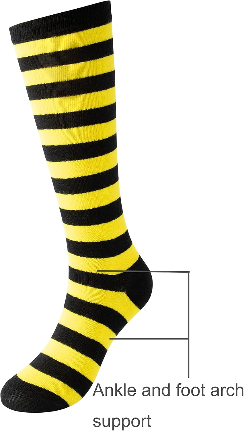 Cerebro Knee High Socks for Kids Stripes Girls Cotton Calf Athletic Tube Socks,SOCKS