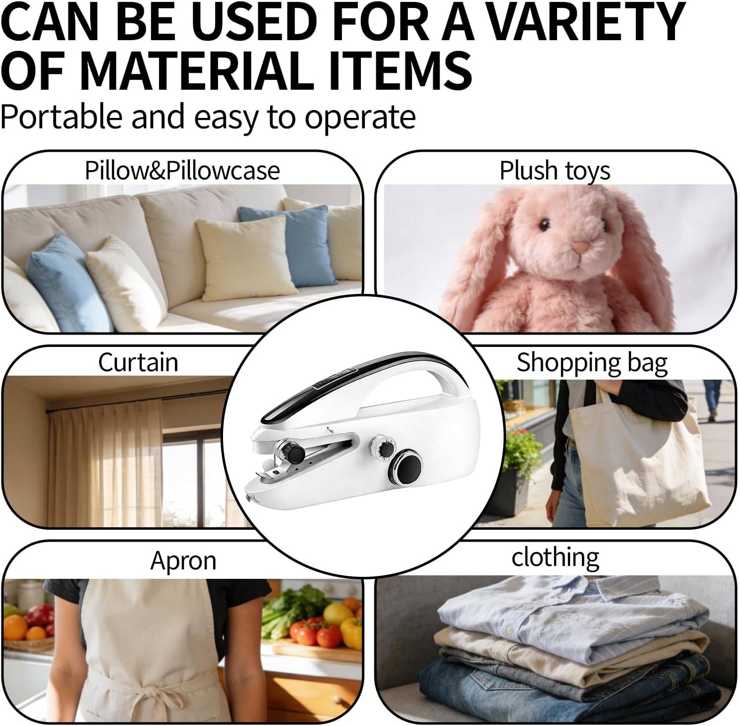 Handheld Sewing Machine, Portable mini Sewing Machine with 20 Thread Colors Emergency Sewing Kit and Storage Case, 2-Speed, Two Power Supply Modes, for Beginners, Adults, DIY, Home, Travel