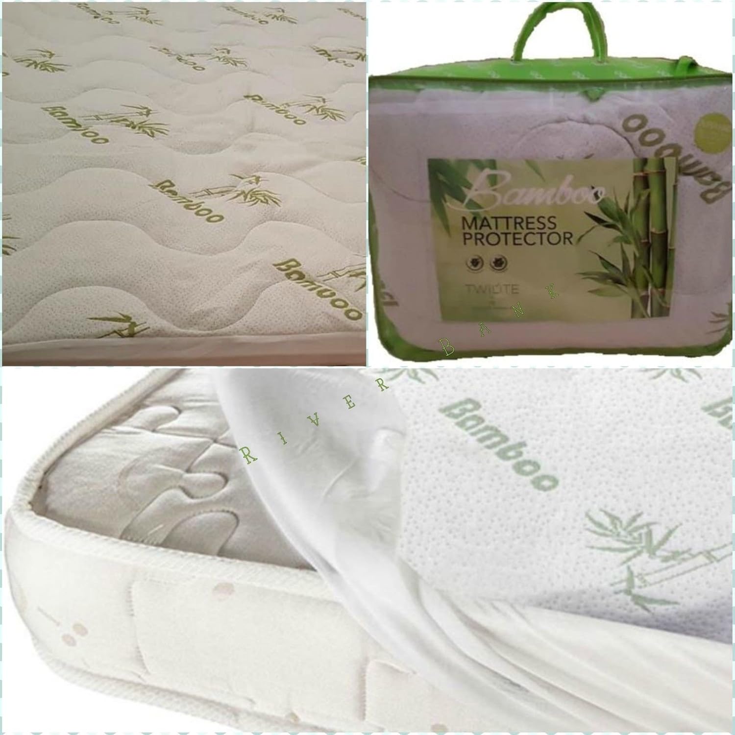 GM Quilted Bamboo Memory Foam Pillow & Mattress Protector Toppers