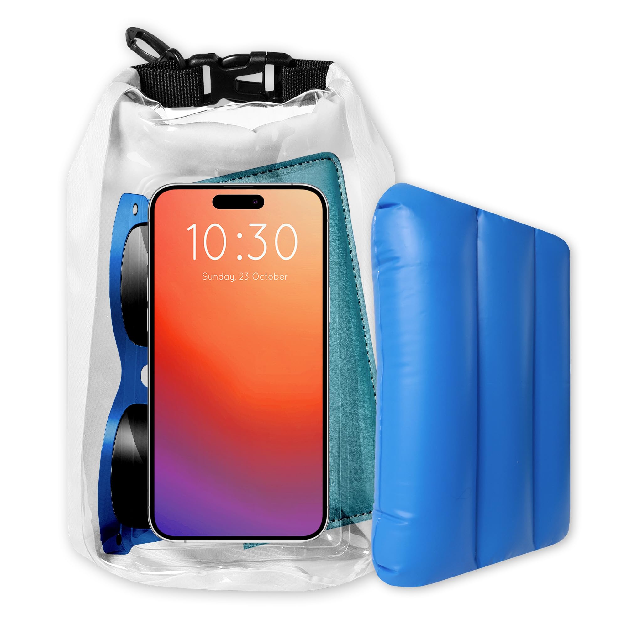 Livemaz Bolsa Estanca Impermeable - Pack Bolsa Impermeable Playa + Almohada Hinchable de Regalo - Mochila Estanca Impermeable Mochila Impermeable Bolsas Estancas Dry Bag Waterproof - Gran Capacidad 2 litros