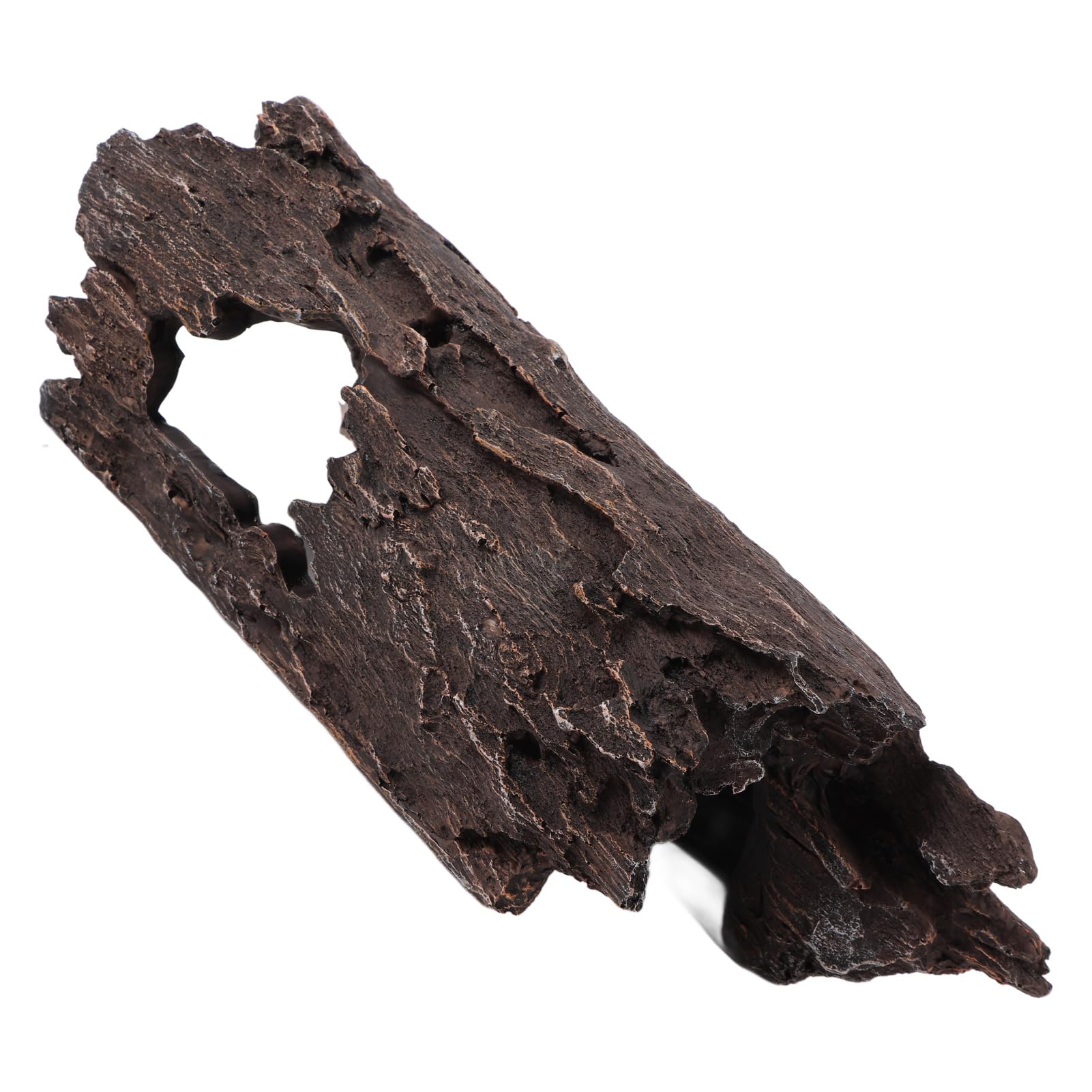 Decorazioni per acquari in legno di resina Tronco d'albero cavo per forma di corteccia di rettili