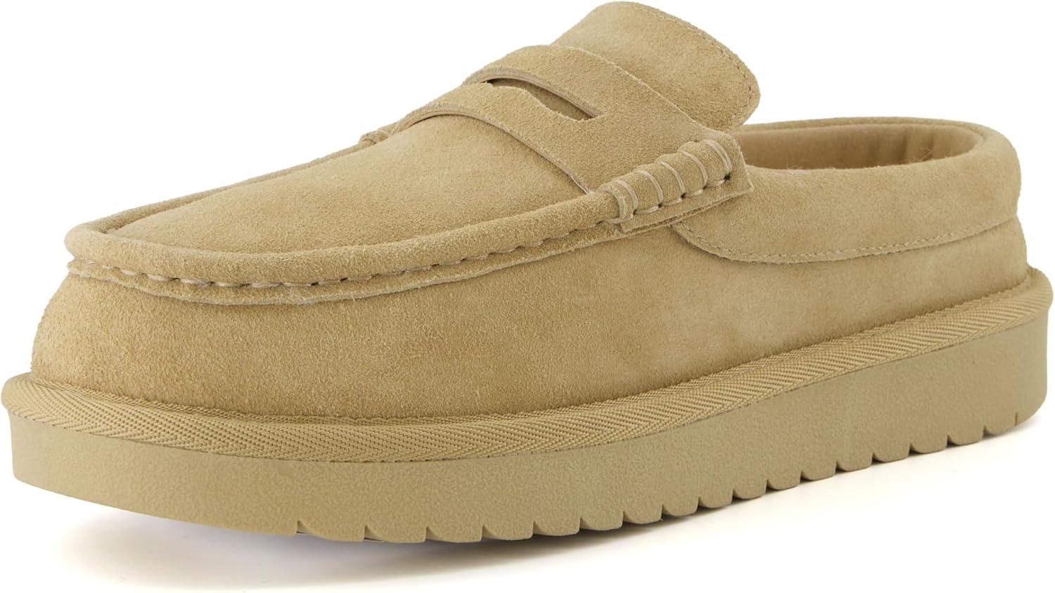 CUSHIONAIRE Ollie Cozy Genuine Suede Clogs for Women, Comfortable Slip-On Mule Loafers with Faux Fur Lining, Memory Foam Cushioning and Durable Rubber Sole - Image 9