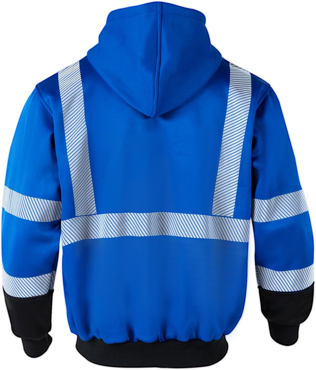 VENDACE High Visibility ANSI Class 3 Reflective Safety Fleece Sweatshirt Hoodie for Men Hi Vis Hoodies Zipper Jacket - Image 3