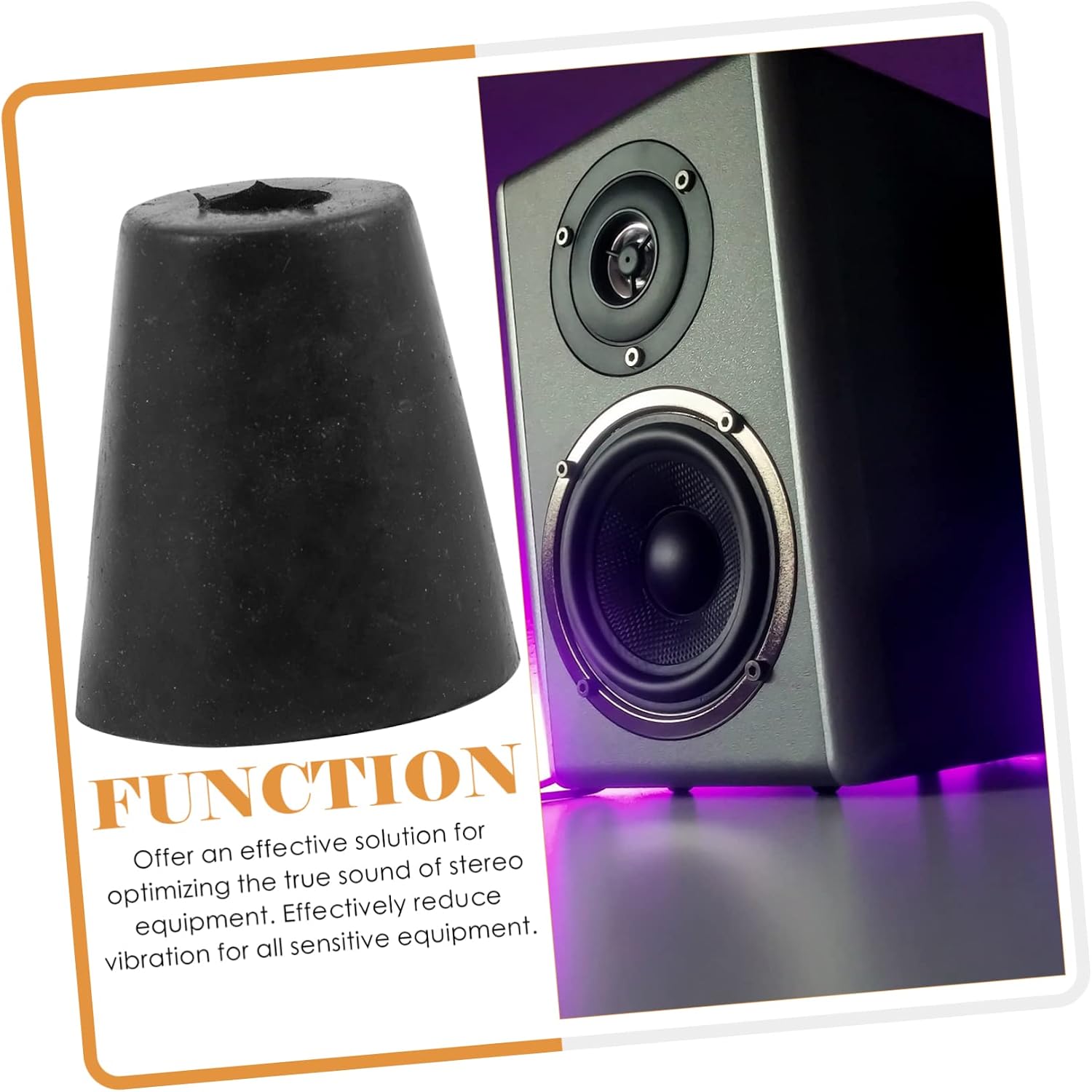 4pcs Speaker Feet Bumpers Isolation Pads for Amplifier Cabinet Speaker Cabinet Leg Pad Vibration Absorber Base Feet for Stereo Equipment