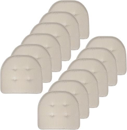 Miniatura 128 de Sweet Home Collection - Cojín de espuma viscoelástica para silla, con capitoné, parte trasera de goma antideslizante, en forma de U, de 17 x 16