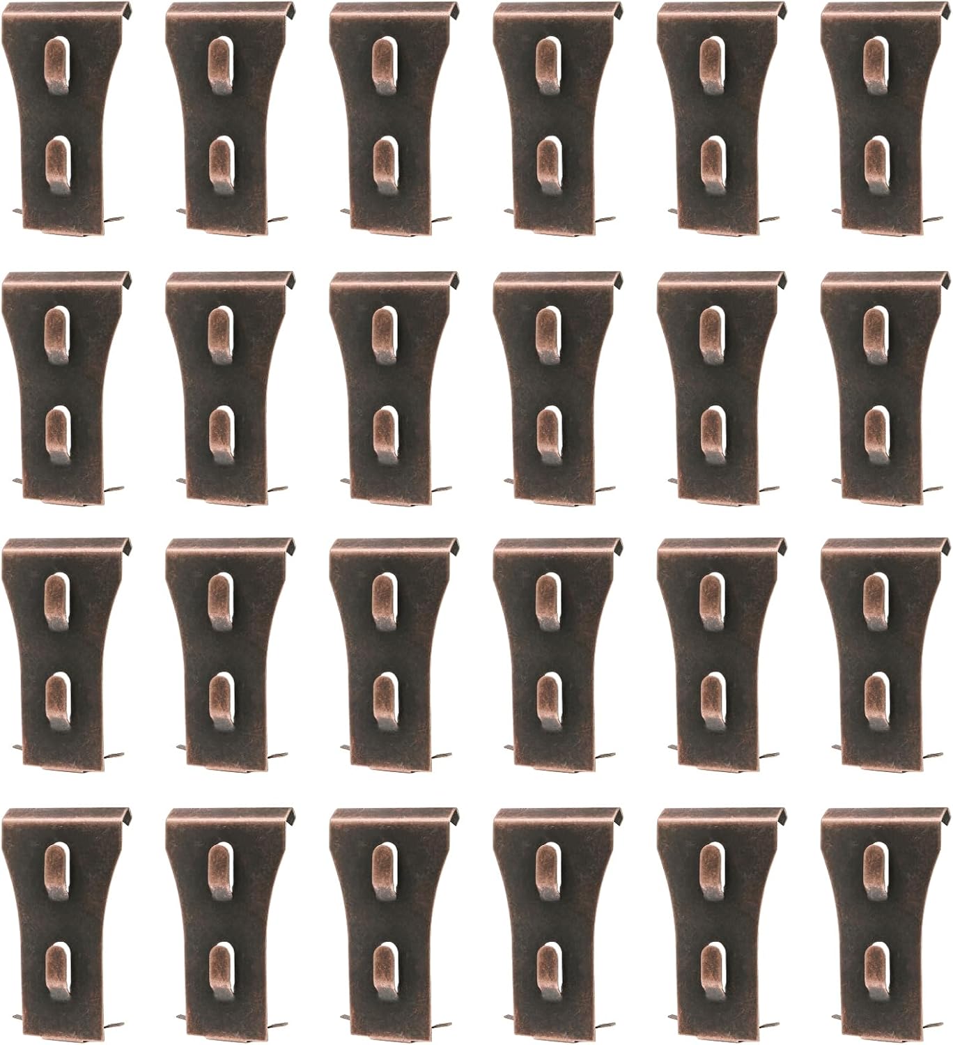 Biaungdo 24 Pcs Brick Wall Clips, Red Bronze