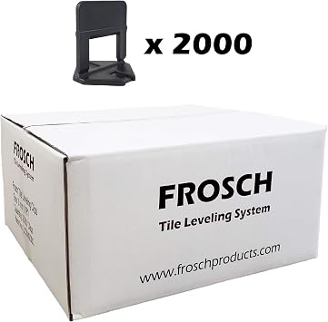 FROSCH Tile Leveling System - 1/8 (3mm) Clips, 2000-Pack