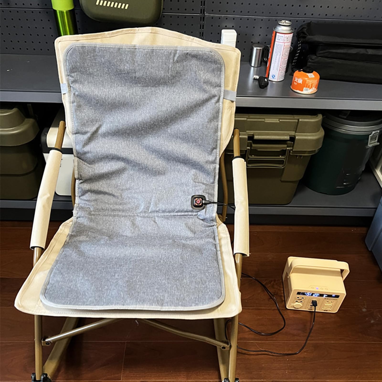 Almohadilla térmica portátil USB con regulación de temperatura para una distribución uniforme del calor durante camping, pesca y deportes, cojín de asiento con calefacción por USB para una calidez