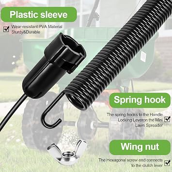 Control Cable Compatible with Scotts Turf EdgeGuard Mini Spreader