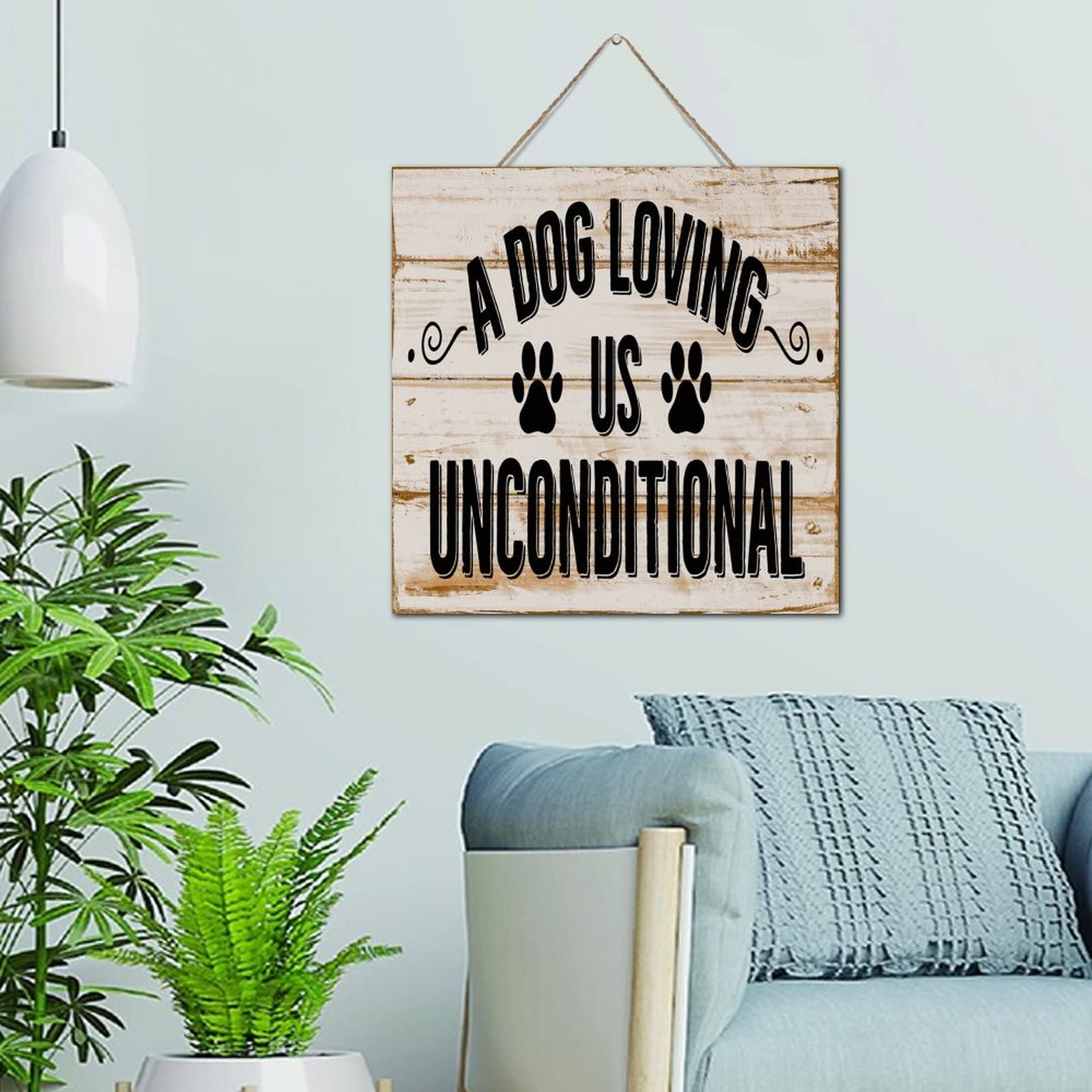 Panneau mural en bois peint chien décoration intérieure salon 30 cm