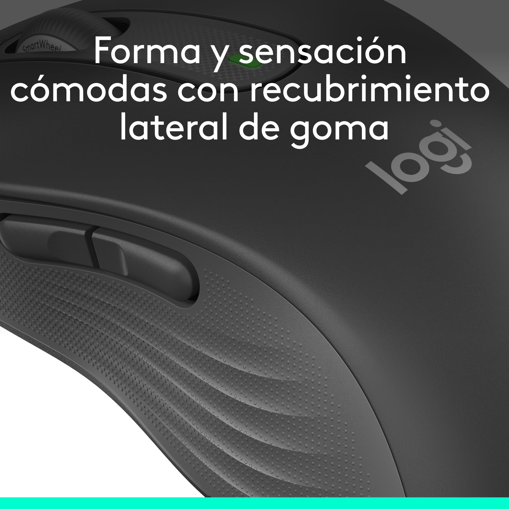 Logitech Signature M650 L ratón inalámbrico de tamaño Normal - para Manos Grandes, 2 años de Pila, clics silenciosos, Botones Personalizables, Bluetooth, PC/Mac/multidispositivo/Chromebook - Grafito